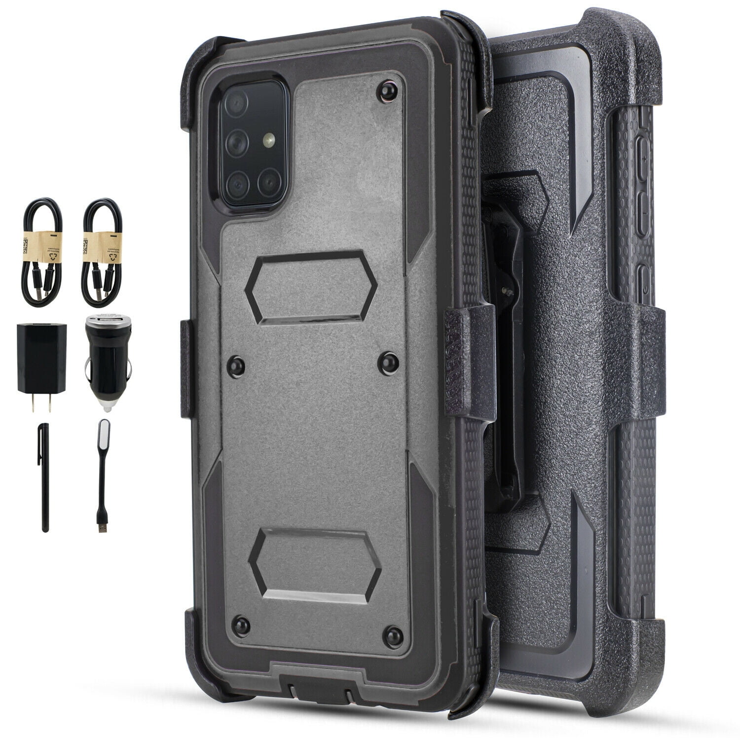 Samsung Galaxy A71 5G Value Pack, Heavy Duty Cover, Kickstand