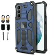 thumbnail image 1 of Value Pack + for Samsung S21 FE (NOT FIT S21) with Tempered Glass Phone Case Hybrid Phone Case Magnetic Mount Ready Grip Grids Kickstand Slim Shock Bumper Cover, 1 of 4