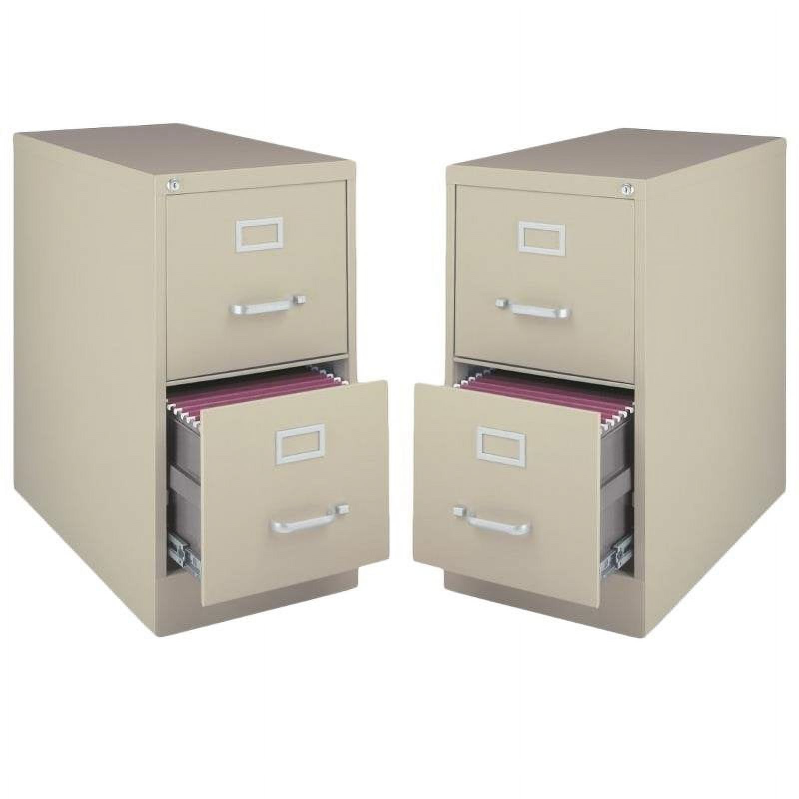 Value Pack (Set of 2) 2 Drawer Vertical Letter File Cabinet in Putty - image 1 of 3