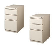 Value Pack Set of 2 3 Drawer Mobile File Cabinet File in Putty