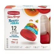 Rubbermaid Takealongs 12 Piece Food Storage Set, Red