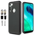 thumbnail image 1 of Value Pack and Motorola Moto G Fast with Tempered Glass Phone Case Shock Proof Edges Hybrid Hard Back Slim Bumper Cover, 1 of 4