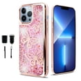 thumbnail image 1 of Value Pack and iPhone 13 PRO MAX 6.7 inch Liquid Glitter Phone Case Shock Proof Edges Hybrid Hard Back Slim Bumper Cover, 1 of 3