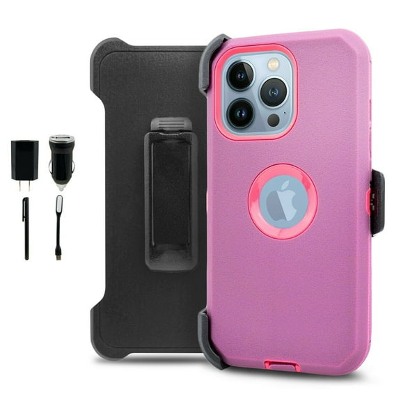 Value Pack ! for Apple iPhone 13 6.1" Heavy Duty Phone Case 360° Cover Clip Built In Screen Protector Kickstand Holster Hybrid Shock Bumper