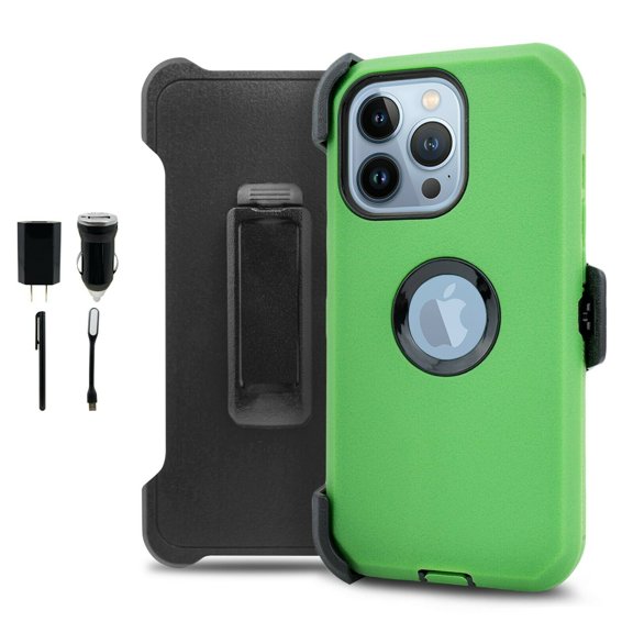 Value Pack ! for Apple iPhone 13 PRO 6.1" Heavy Duty Phone Case 360° Cover Clip Built In Screen Protector Kickstand Holster Hybrid Shock Bumper