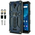thumbnail image 1 of Value Pack + for Cricket Icon 2 with Tempered Glass Hybrid Phone Case Magnet Mount Ready Grip Grids Kickstand Slim Shock Bumper Cover, 1 of 4