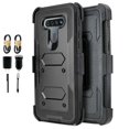 thumbnail image 1 of Value Pack ! for LG K51 Q51 case Phone Case 360° Cover Built In Screen Protector Clip Kickstand Holster Hybrid Shock Bumper (Black), 1 of 4