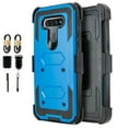 thumbnail image 1 of Value Pack ! for LG K51 Q51 case Phone Case 360° Cover Built In Screen Protector Clip Kickstand Holster Hybrid Shock Bumper (Blue), 1 of 4