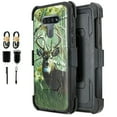 thumbnail image 1 of Value Pack ! for LG K51 Q51 case Phone Case 360° Cover Built In Screen Protector Clip Kickstand Holster Hybrid Shock Bumper (Deer), 1 of 4