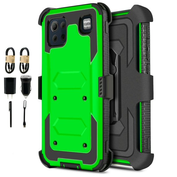 Value Pack ! for LG K92 Heavy Duty Phone Case 360° Cover Clip Kickstand Holster Hybrid Shock Bumper