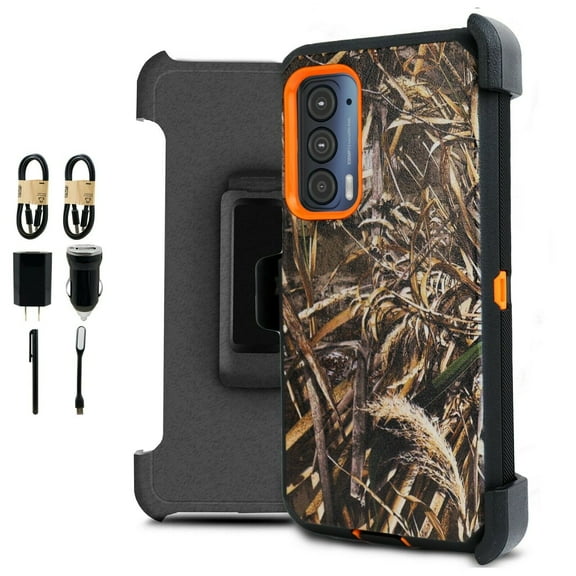 Value Pack ! for Moto Edge 2021 Motorola Edge 5G UW Phone Case 360° Cover Clip Kickstand Holster Hybrid Shock Bumper