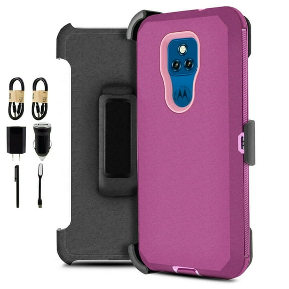 Value Pack ! for Motorola Moto G Play 2021 Phone Case 360° Cover Clip Kickstand Holster Hybrid Shock Bumper