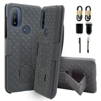 Value Pack ! for Motorola Moto G Pure Slim Case Phone Case 360° Cover Clip Kickstand Holster Hybrid Shock Bumper with Tempered Glass