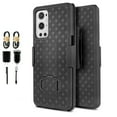 thumbnail image 1 of Value Pack ! for OnePlus 9 1+9 with Temper Glass Phone Case 360° Cover Clip Kickstand Holster Hybrid Shock Bumper, 1 of 4