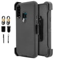 thumbnail image 1 of Value Pack ! for Samsung Galaxy A20S Heavy Duty Phone Case 360° Cover Screen Protector Belt Clip Kickstand Holster Hybrid Shock Bumper (Black), 1 of 4