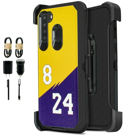 Value Pack ! for Samsung Galaxy A21 Phone Case 360° Cover Built In Screen Protector Clip Kickstand Holster Hybrid Shock Bumper (8/24)