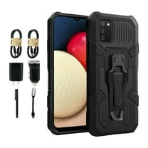 Value Pack   for Samsung Galaxy A32 5G with Tempered Glass Hybrid Phone Case Magnet Mount Ready Grip Grids Kickstand Slim Shock Bumper Cover