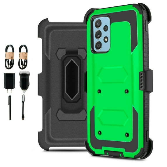 Value Pack ! for Samsung Galaxy A52 5G Phone Case 360° Cover Clip Kickstand Holster Hybrid Shock Bumper