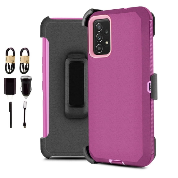 Value Pack ! for Samsung Galaxy A72 5G Phone Case 360° Cover Clip Kickstand Holster Hybrid Shock Bumper