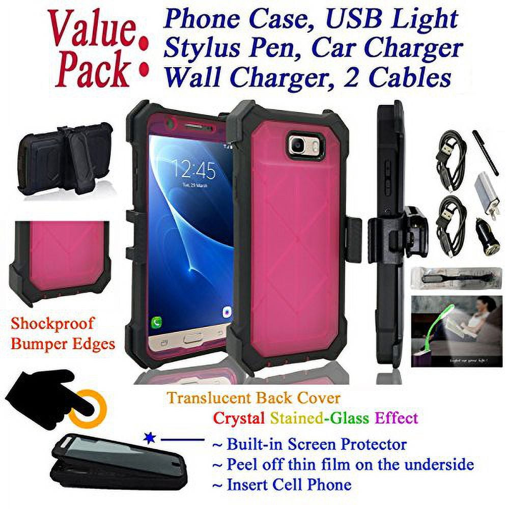 Value Pack for Samsung J7 2017 Sky Pro PERX J7 V case Crystal