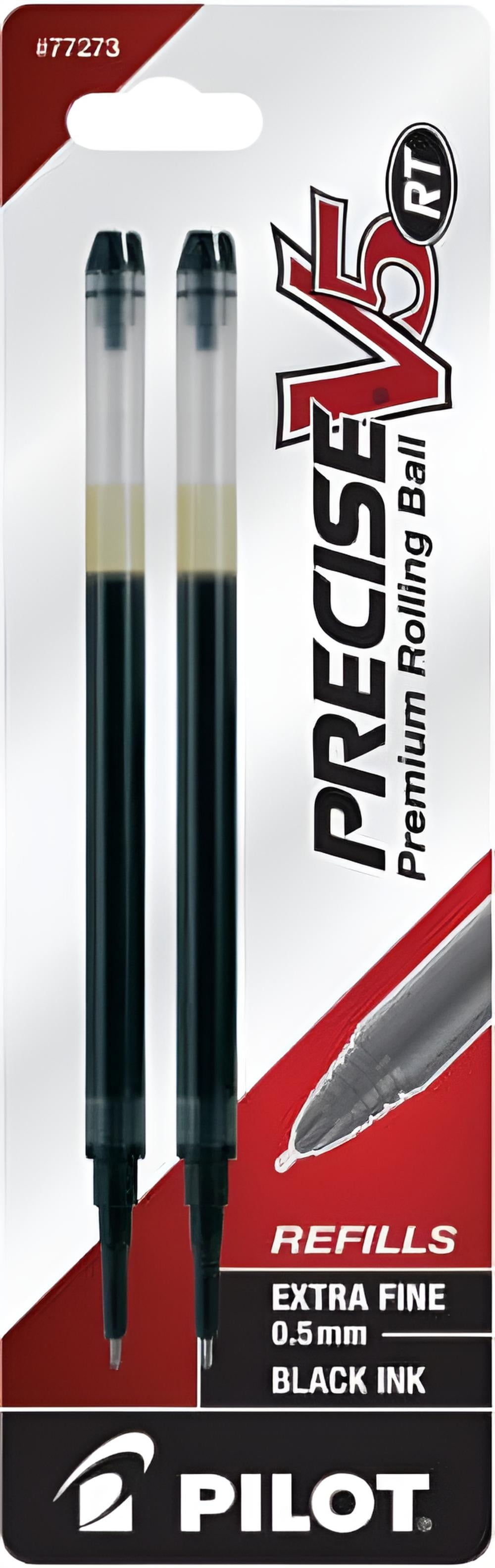 Value Pack of 6 - Pilot Precise V5 RT Liquid Ink Refill, 2-Pack for Retractable Rolling Ball Pens, Extra Fine Point, Black Ink (77273)