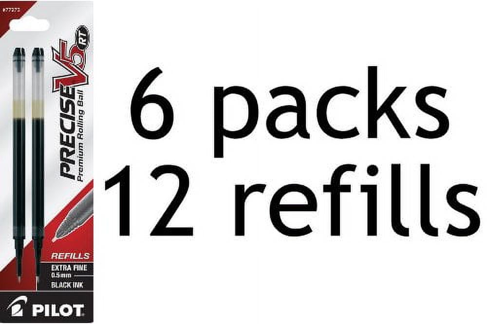 Value Pack of 6 Pilot Precise V5 RT Liquid Ink Refill, 2Pack for