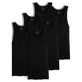 thumbnail image 1 of Value Packs of Men's Black & White Ribbed 100% Cotton Tank Top A Shirts Undershirt (2XL, 6 Pack Black), 1 of 1