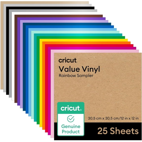 Value Permanent Vinyl, Rainbow Sampler 12in x (25 ct)