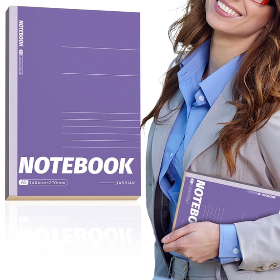 Value Pick A5 Lined Composition Notebook, 5.51 x 8.21 Inch Purple Journal Notebook, 40 Sheets 80 Pages Lined Notepad for Project Planning, Office Work & Travel Journaling