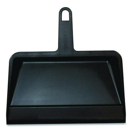 Value-Plus Dustpan, 12" x 11", Polypropylene, Black | Bundle of 2