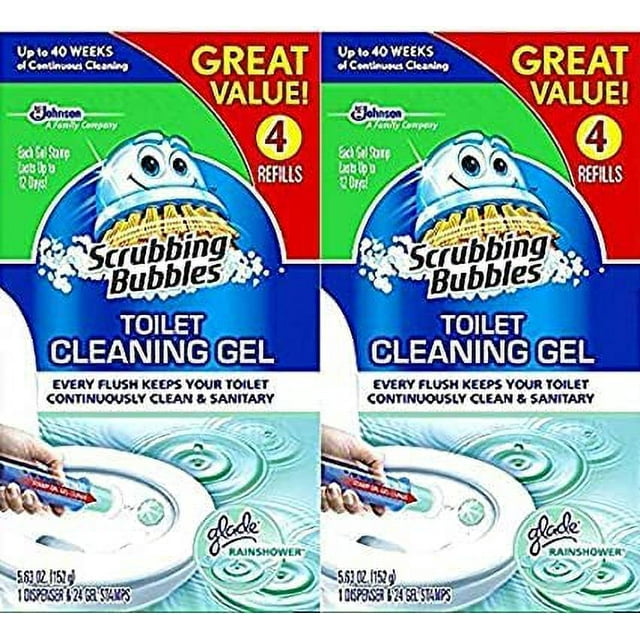 Value Scrubbing Bubbles Toilet Cleaning Gel Fresh, 2 Dispensers, 8