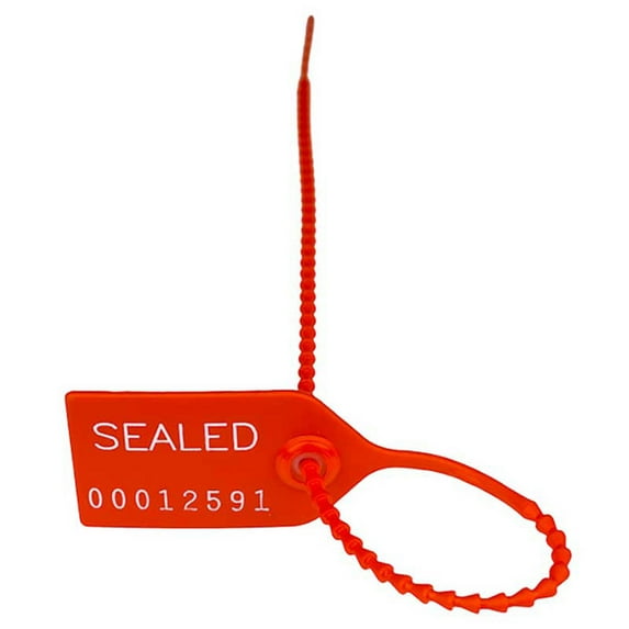 Value Security Seals - Red - Consecutive Numbering - Box of 1000 - Zip Ties