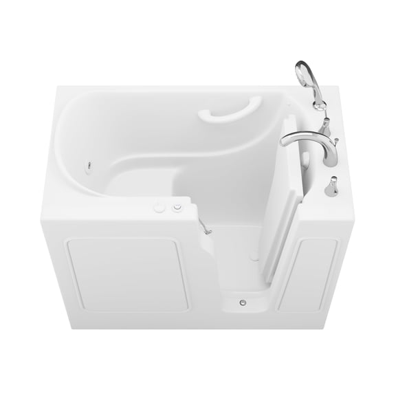 Value Series 26 in. x 46 in. Right Drain Quick Fill Walk-in Whirlpool Tub in White