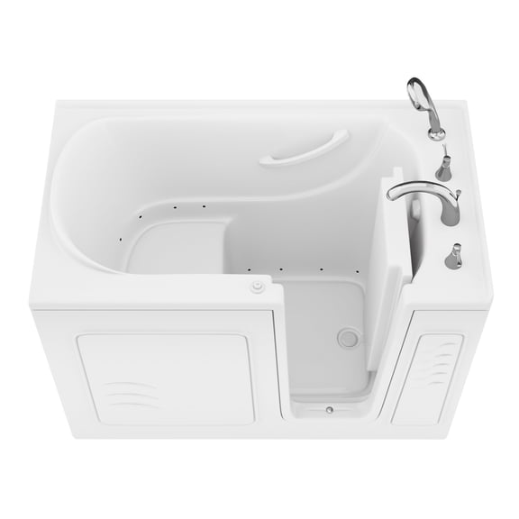 Value Series 30 in. x 53 in. Right Drain Quick Fill Walk-In Air Tub in White