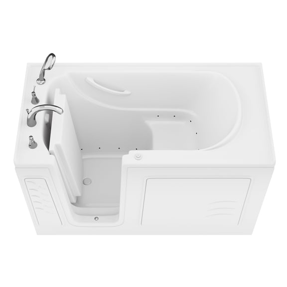 Value Series 30 in. x 60 in. Left Drain Quick Fill Walk-In Air Tub in White