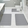 thumbnail image 1 of Value Set! Fwttom 3 Pcs Bathroom Rugs Set, Non Slip Highly Absorbent Washable All-Season Floor Mats, Solid Color Thick Upgraded Softness Shower Bath Mats for Bathroom, 1 of 8