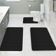 thumbnail image 1 of Value Set! Fwttom 3 Pcs Bathroom Rugs Set, Non Slip Highly Absorbent Washable All-Season Floor Mats, Solid Color Thick Upgraded Softness Shower Bath Mats for Bathroom, 1 of 8