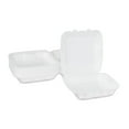 thumbnail image 1 of Value Star Foam Disposable 8.5 inch Foam 1 compartment Hinged Lid Trays 12ct, 1 of 2