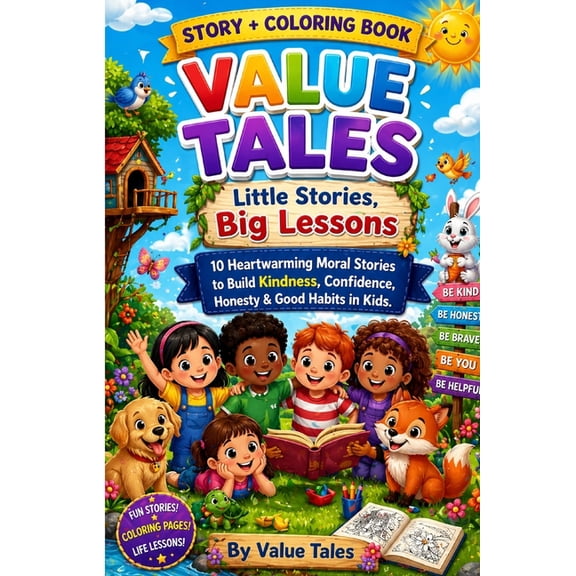 Value Tales Value Tales: Little Stories, Big Lessons: 10 Short Moral Stories for Kids to Learn Kindness, Confidence, Honesty & Good , Book 1, (Paperback)