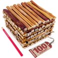 ValueBull Bully Sticks for Small Dogs, Extra Thin 6 Inch, 100 Count