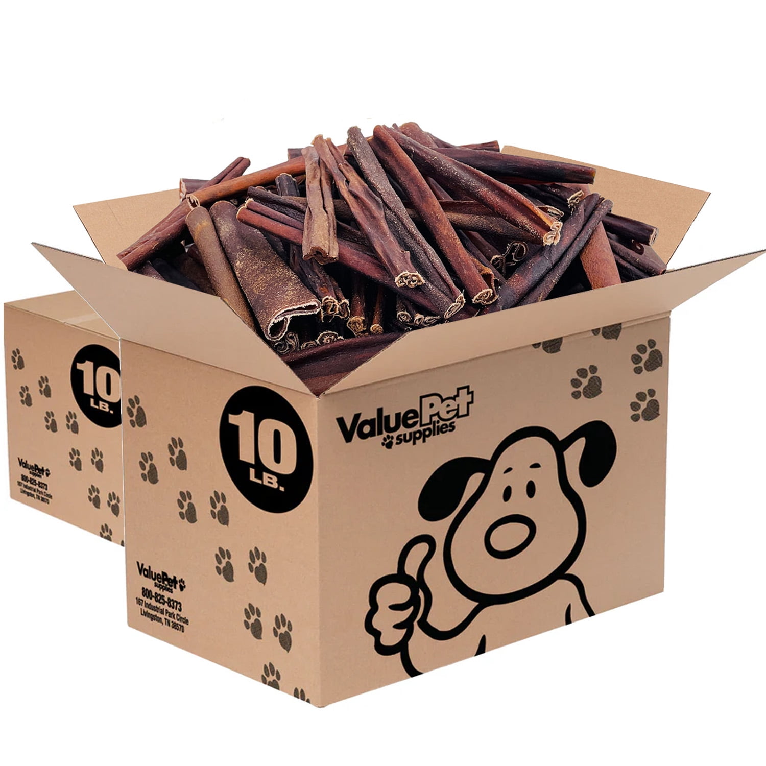 ValueBull Collagen Sticks for Dogs, Varied Shape & Size Chews, Natural Long-Lasting Dog Treats, 20 Pound Bulk Pack