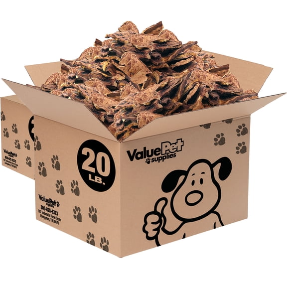 ValueBull New Zealand Lamb Lung Dog Chews, Sliced, 40 Pound Wholesale Pack