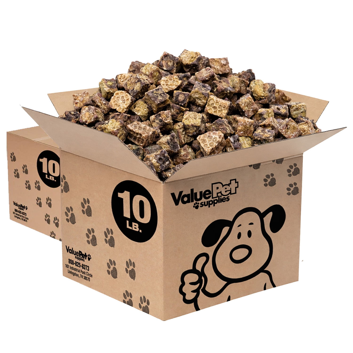 ValueBull Premium Beef Lung Cubes, 20 Pounds Bulk Pack