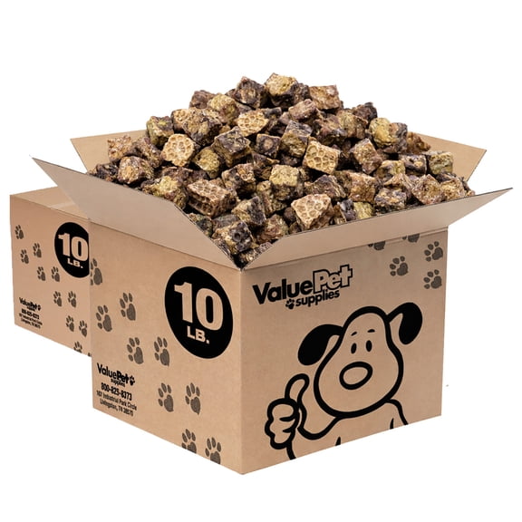 ValueBull Premium Beef Lung Cubes, 20 Pounds Bulk Pack