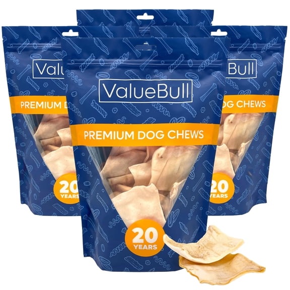 ValueBull USA Beef Rawhide Chips for Dogs, 4 Pound