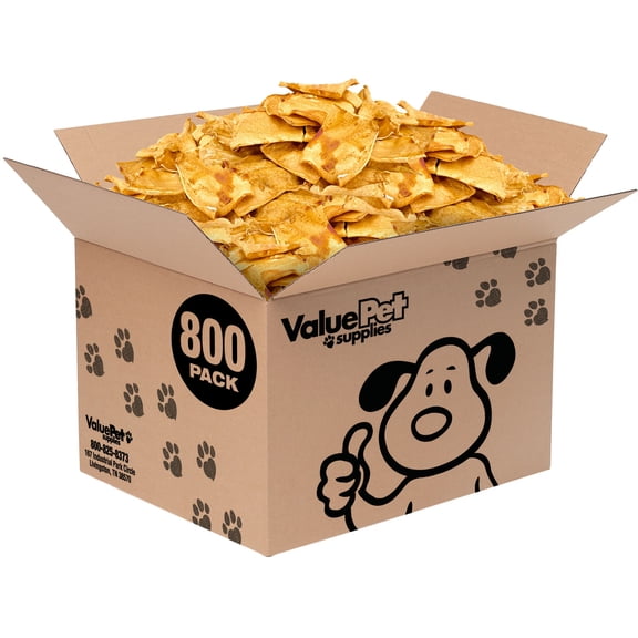 ValueBull USA Rawhide Chips, Chicken Infused, 800 Count Wholesale Pack