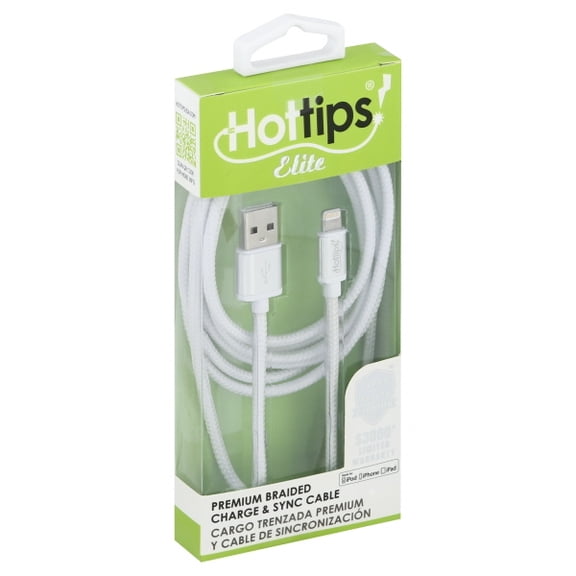 ValueLInk Hot Tips Elite Premium Braided Charge & Sync Cable, 1 Count