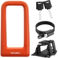 thumbnail image 1 of ValueMax 17mm Heavy Duty Bike U-Lock with Sturdy Mounting Bracket and Keys, Anti Theft U-Lock for Bicycles/Motorcycles/Scooters/Collapsible Doors, Orange Color, 1 of 7