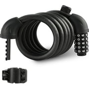 ValueMax 5FT Cable Bike Lock, 5 Digit Resettable Combination Codes, with Secure Mount Bracket, for Bicycle/Scooter/Glass Door