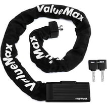 ValueMax Bike Chain Lock, with 2 Sturdy Stainless Keys, 3.2 feet (38-1/4'') Heavy Duty Anti Theft Security Chain Lock